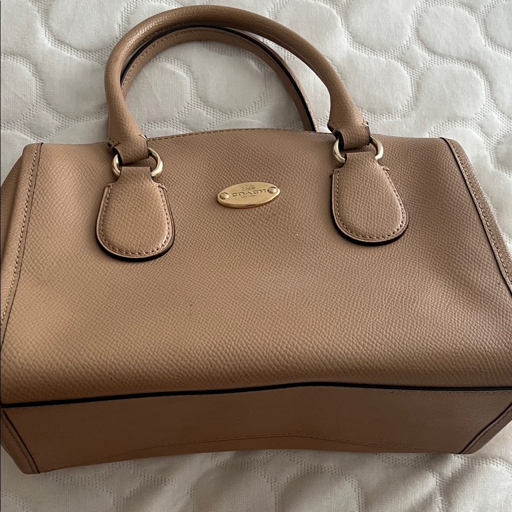Coach Beige Leather Satchel